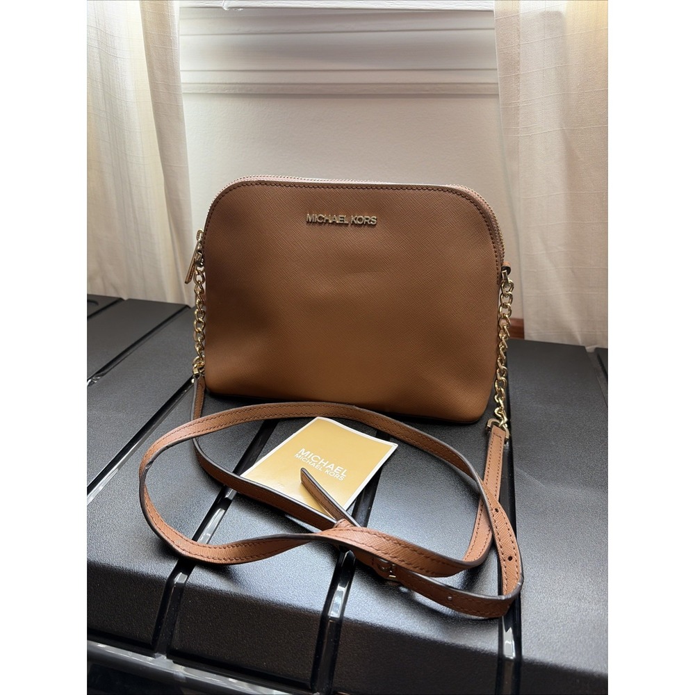 Michael Kors Jet Set Travel Large Luggage Leather Crossbody Bag Purse (SEE PICS)